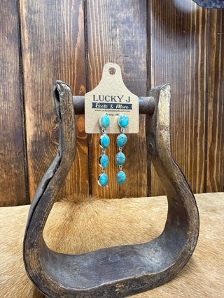 Collins Earrings-Earrings-LJ Turquoise-Lucky J Boots & More, Women's, Men's, & Kids Western Store Located in Carthage, MO