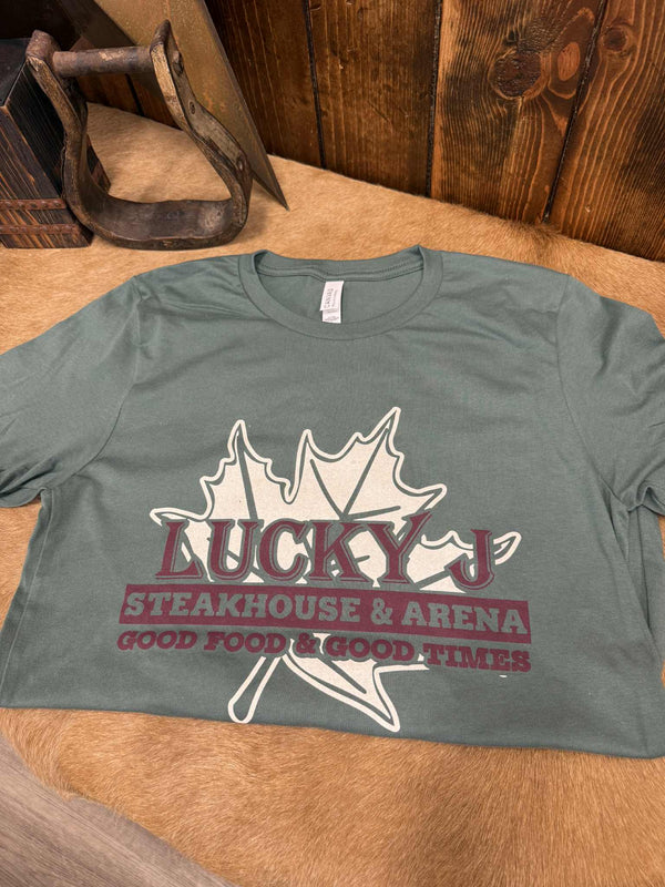 LJ Specialty T-Shirts-Short Sleeves-Embassy-Lucky J Boots & More, Women's, Men's, & Kids Western Store Located in Carthage, MO