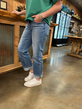 Women's Vervet Melissa Mid Rise Straight Jean-Women's Denim-Flying Monkey-Lucky J Boots & More, Women's, Men's, & Kids Western Store Located in Carthage, MO