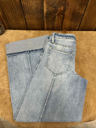 Hidden Nicki Mid Rise Extra Wide Leg Jean-Women's Denim-HIDDEN-Lucky J Boots & More, Women's, Men's, & Kids Western Store Located in Carthage, MO