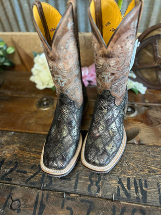 Women's Tin Haul Paisely Square Toe Boot-Women's Boots-Tin Haul-Lucky J Boots & More, Women's, Men's, & Kids Western Store Located in Carthage, MO