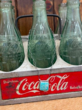 Lennon Necklace, Turquoise Pendant, Sterling Silver Jewelry, Boho Necklace, Western Style Jewelry, Handcrafted Turquoise, Minimalist Silver Necklace, Southwestern Accessories.