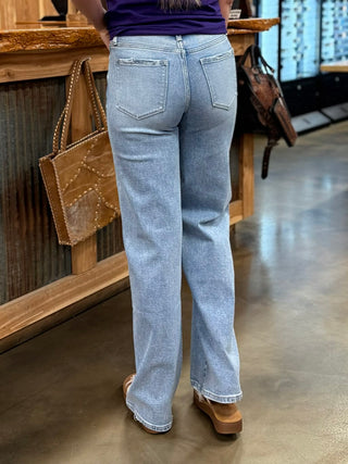 Women's Flying Monkey Hallie High Rise Wide Leg Jean-Women's Denim-Flying Monkey-Lucky J Boots & More, Women's, Men's, & Kids Western Store Located in Carthage, MO