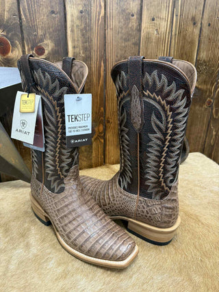 Men's Ariat Futurity Finalist Natual Caiman Boot-Men's Boots-Ariat-Lucky J Boots & More, Women's, Men's, & Kids Western Store Located in Carthage, MO