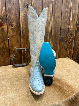 Lane Boots Sandaga Boots in Powder Blue Ostrich-Women's Boots-Lane Boots-Lucky J Boots & More, Women's, Men's, & Kids Western Store Located in Carthage, MO