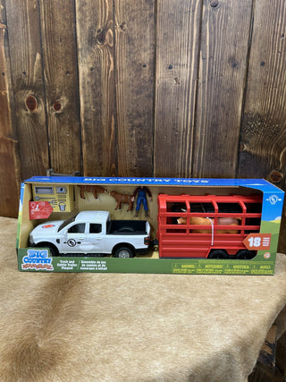 18-Piece Truck & Cattle Trailer Playset-Toys-Big Country Toys-Lucky J Boots & More, Women's, Men's, & Kids Western Store Located in Carthage, MO