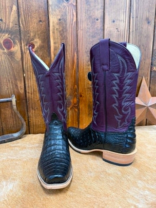 Men's Horse Power Black Caiman Belly Boot