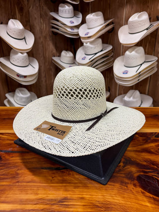 Twister Open Crown Flat 5" Brim Straw Hat