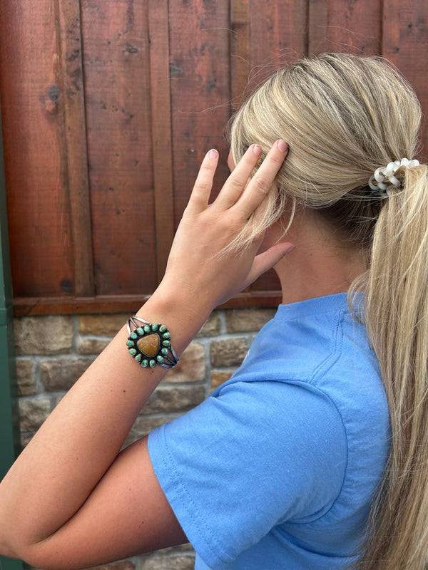 Wren Cuff-Bracelets-LJ Turquoise-Lucky J Boots & More, Women's, Men's, & Kids Western Store Located in Carthage, MO