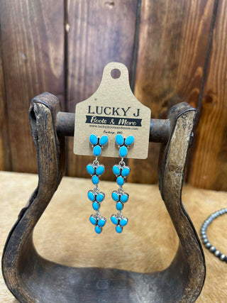 Evie Earrings-Earrings-LJ Turquoise-Lucky J Boots & More, Women's, Men's, & Kids Western Store Located in Carthage, MO