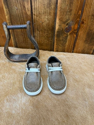 Ariat Toddler Hilo, Kids Brown Bomber Shoes, Toddler Slip-On Shoes, Ariat Kids Casual Footwear, Easy-on Toddler Shoes, Comfortable Toddler Sneakers