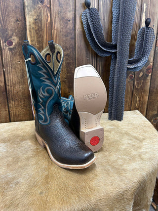 Men's Hyer McCune Matte Chocolate Bison Boot-Men's Boots-HYER Boots-Lucky J Boots & More, Women's, Men's, & Kids Western Store Located in Carthage, MO