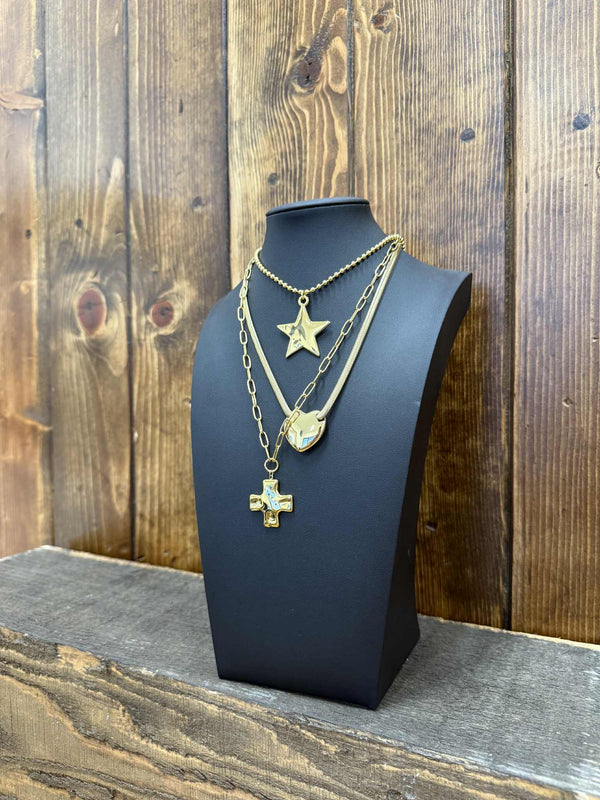 Gold Waterproof Necklaces-Necklaces-LJ Fashion Jewelry-Lucky J Boots & More, Women's, Men's, & Kids Western Store Located in Carthage, MO