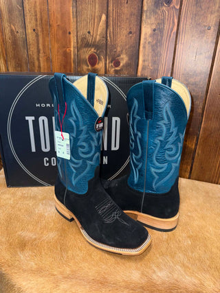 Men's Horse Power Black Suede Square Toe Boots