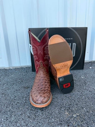 Men's Horse Power Kango Tobacco Full Quill Ostrich Boot