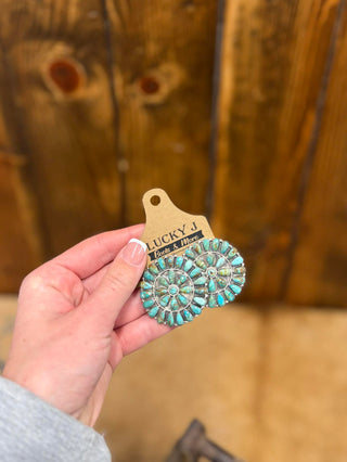 Mckenna Earrings-Earrings-LJ Turquoise-Lucky J Boots & More, Women's, Men's, & Kids Western Store Located in Carthage, MO