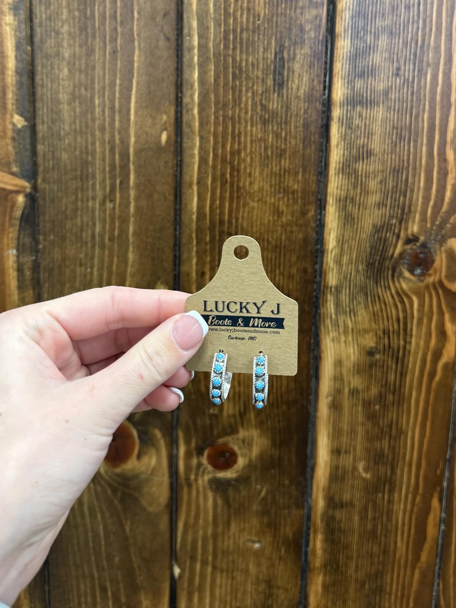 Estella Earrings-Earrings-LJ Turquoise-Lucky J Boots & More, Women's, Men's, & Kids Western Store Located in Carthage, MO