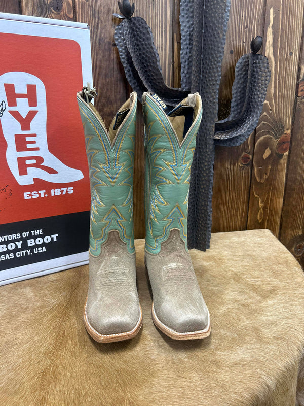 Women's Hyer Rose Hill Sand Roughout Boot-Women's Boots-HYER Boots-Lucky J Boots & More, Women's, Men's, & Kids Western Store Located in Carthage, MO