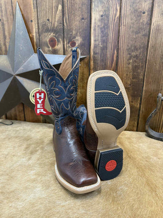 Men's Hyer Burdett Brown Clay Cowhide Boot-Men's Boots-HYER Boots-Lucky J Boots & More, Women's, Men's, & Kids Western Store Located in Carthage, MO