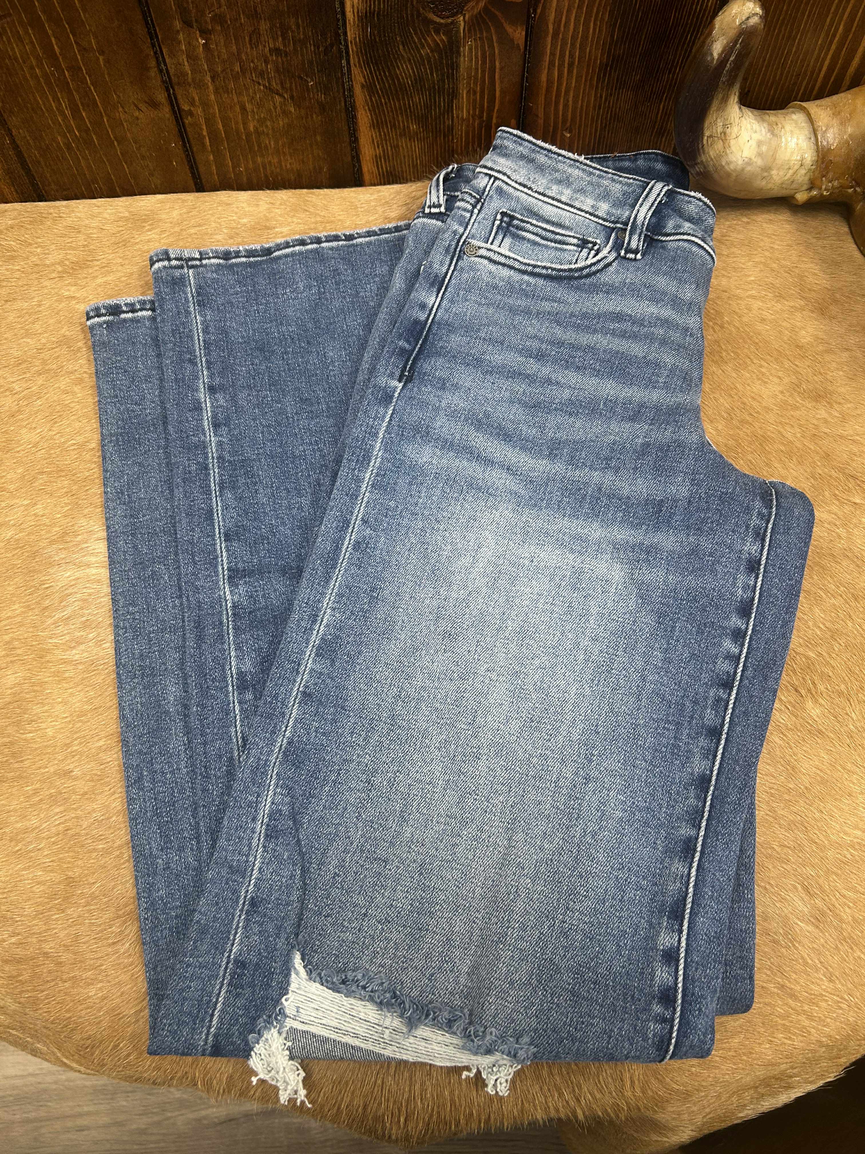 Women's Hidden Charlie Mid Rise Basic Dad Jean