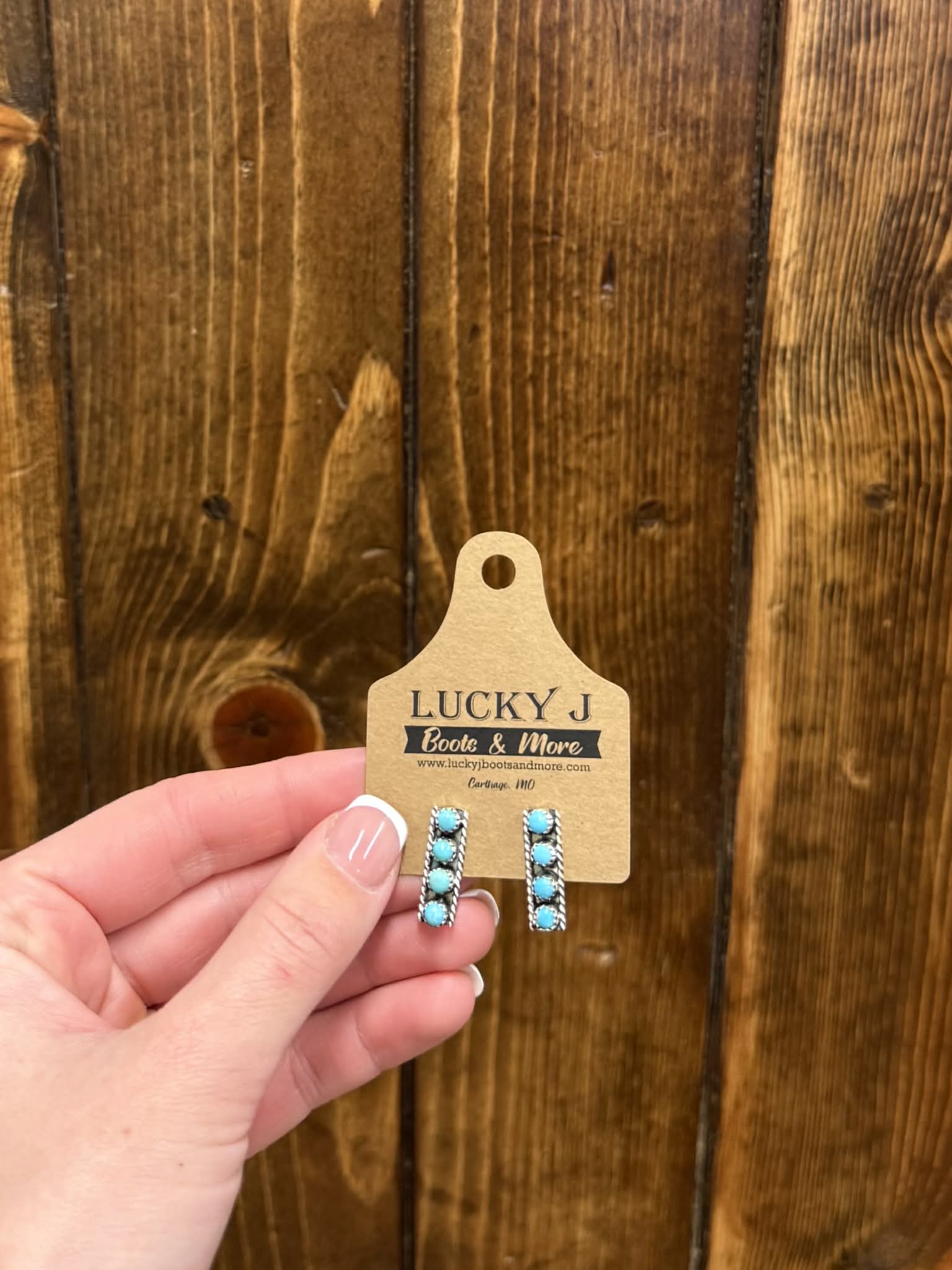 Sabrina Earrings-Earrings-LJ Turquoise-Lucky J Boots & More, Women's, Men's, & Kids Western Store Located in Carthage, MO