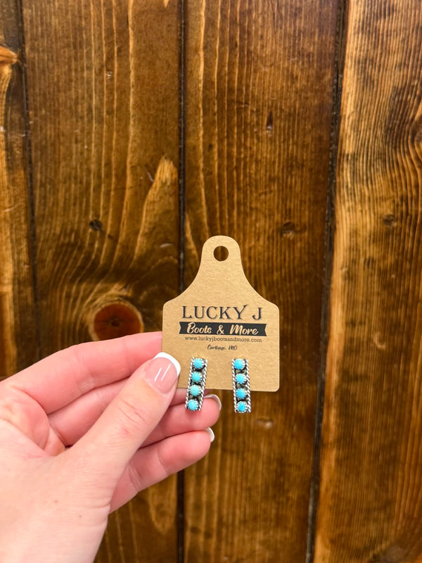 Sabrina Earrings-Earrings-LJ Turquoise-Lucky J Boots & More, Women's, Men's, & Kids Western Store Located in Carthage, MO