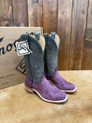 Fenoglio boots, women's western boots, wild boar leather boots, bordeaux cowboy boots, handmade Texas boots, blue eagle shaft boots, ranch tough footwear