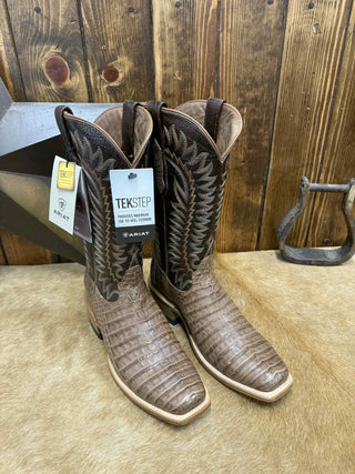 Men's Ariat Futurity Finalist Natual Caiman Boot-Men's Boots-Ariat-Lucky J Boots & More, Women's, Men's, & Kids Western Store Located in Carthage, MO
