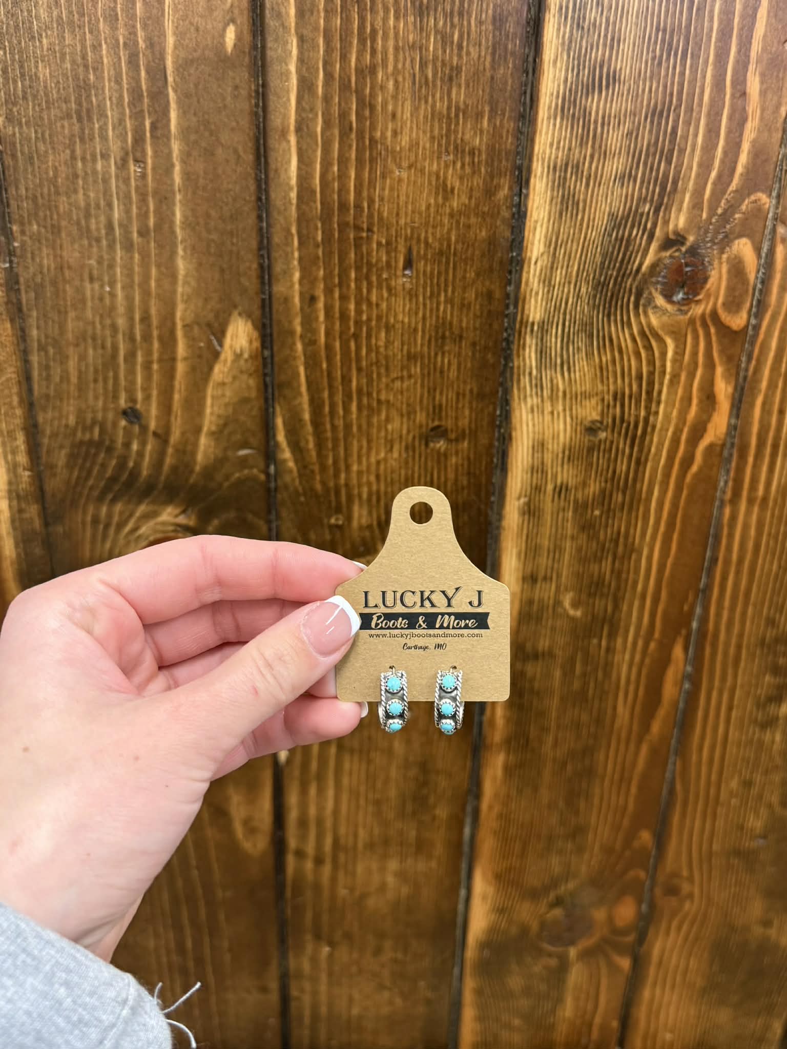 Estella Earrings-Earrings-LJ Turquoise-Lucky J Boots & More, Women's, Men's, & Kids Western Store Located in Carthage, MO