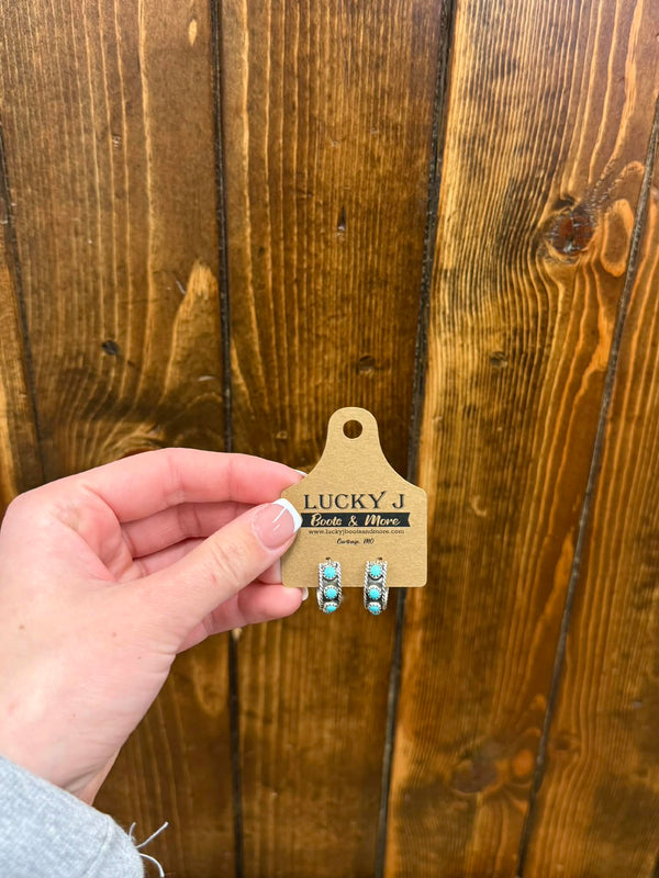 Estella Earrings-Earrings-LJ Turquoise-Lucky J Boots & More, Women's, Men's, & Kids Western Store Located in Carthage, MO