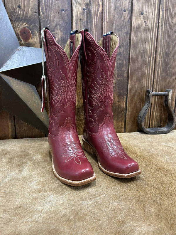 Women's Hyer Leawood Red Cowhide Boot-Women's Boots-HYER Boots-Lucky J Boots & More, Women's, Men's, & Kids Western Store Located in Carthage, MO