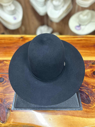 Resistol 100X Black Open Crown Felt Hat 4 1/4" Brim-Felt Cowboy Hats-Resistol-Lucky J Boots & More, Women's, Men's, & Kids Western Store Located in Carthage, MO