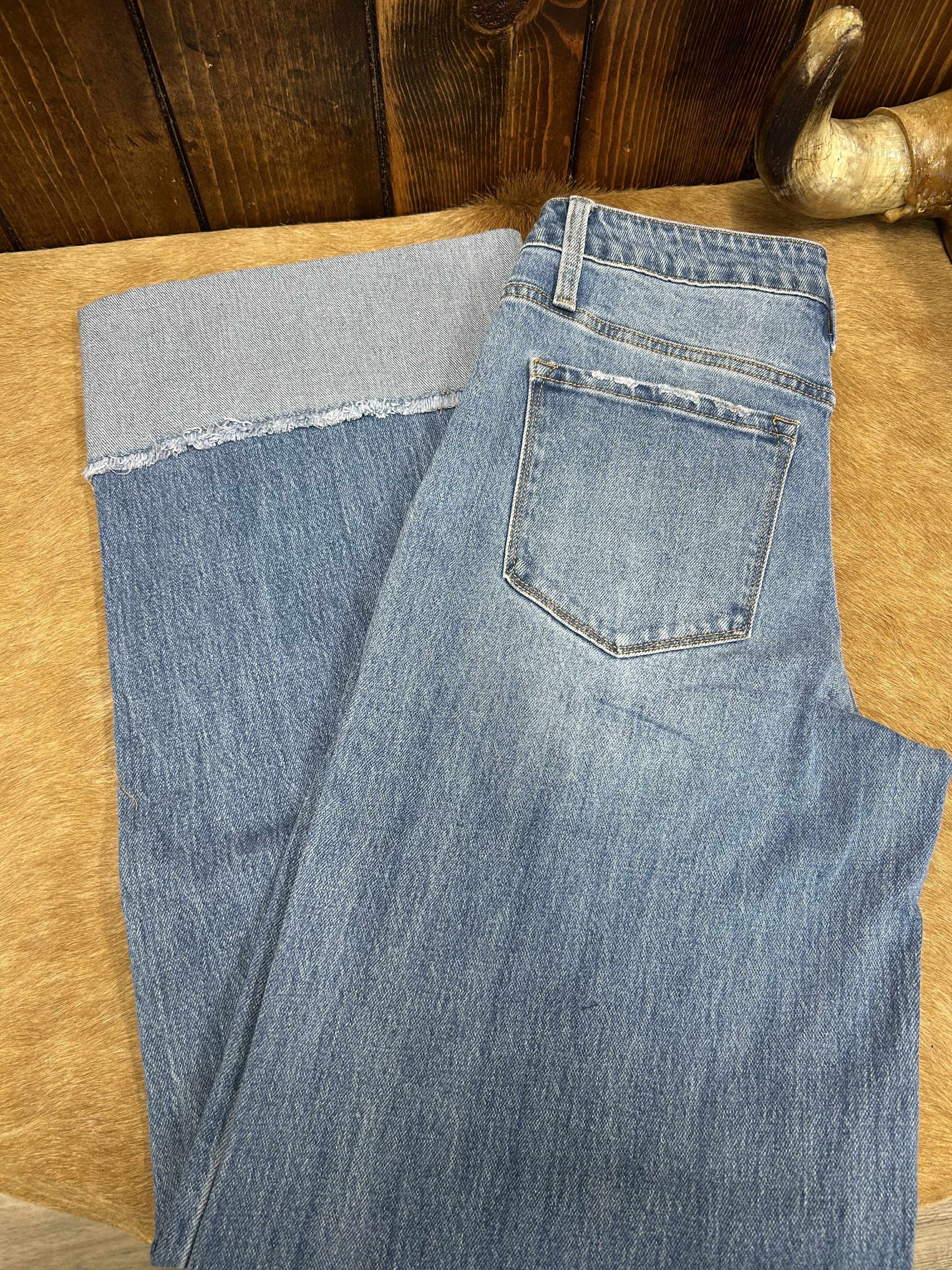 Vervet Claire High Rise Cuffed Wide Leg Jean