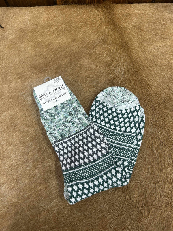 Gallery Textured Crew Socks-Socks-World's Softest Socks-Lucky J Boots & More, Women's, Men's, & Kids Western Store Located in Carthage, MO