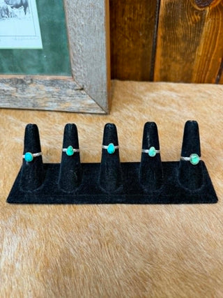Navajo rings, sterling silver turquoise ring, Robertson Martinez jewelry, Sonoran gold turquoise, handmade southwestern jewelry, turquoise stackable rings, authentic Native American jewelry