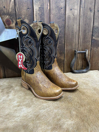 Men's Hyer Riley Tan Shrunken Shoulder Boot-Men's Boots-HYER Boots-Lucky J Boots & More, Women's, Men's, & Kids Western Store Located in Carthage, MO