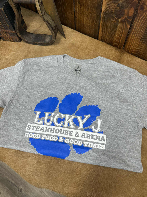 LJ Specialty T-Shirts-Short Sleeves-Embassy-Lucky J Boots & More, Women's, Men's, & Kids Western Store Located in Carthage, MO
