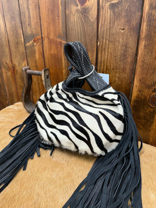 Inaya Zebra Wristlet Bag