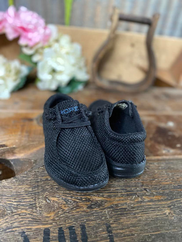 Little Kids Hang Loose Roper Sneakers in Black-Kids Casual Shoes-Roper-Lucky J Boots & More, Women's, Men's, & Kids Western Store Located in Carthage, MO