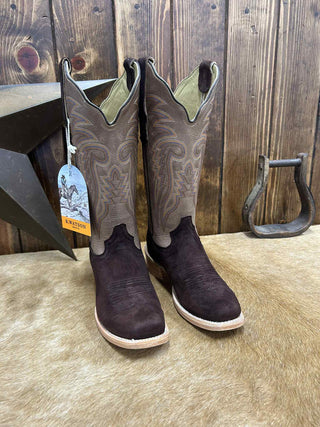 Women's R. Watson Chocolate Deer Roughout Boot-Women's Boots-R. Watson-Lucky J Boots & More, Women's, Men's, & Kids Western Store Located in Carthage, MO