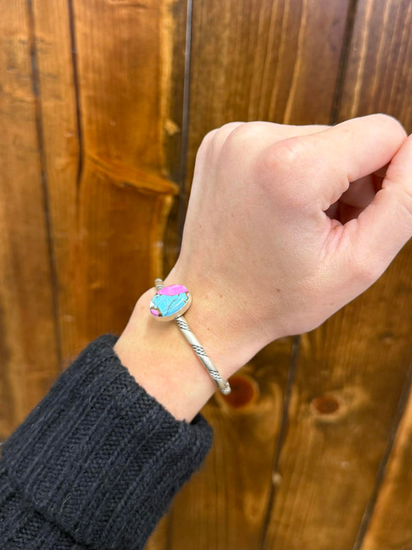 Lyla Cuff-Bracelets-LJ Turquoise-Lucky J Boots & More, Women's, Men's, & Kids Western Store Located in Carthage, MO