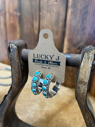 Emory Earrings-Earrings-LJ Turquoise-Lucky J Boots & More, Women's, Men's, & Kids Western Store Located in Carthage, MO