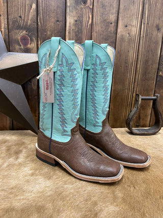 Women's Anderson Bean Chocolate Shrunken Shoulder Boot-Women's Boots-Anderson Bean-Lucky J Boots & More, Women's, Men's, & Kids Western Store Located in Carthage, MO