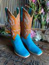 Women's R Watson Turquoise Boar/ Chestnut Ranch Hand-Women's Boots-R. Watson-Lucky J Boots & More, Women's, Men's, & Kids Western Store Located in Carthage, MO