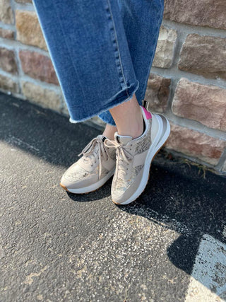 Serafina Sneakers in Gold Snake *FINAL SALE*-Women's Casual Shoes-Shu Shop-Lucky J Boots & More, Women's, Men's, & Kids Western Store Located in Carthage, MO