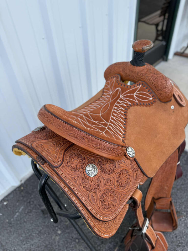 Trent Ward Platinum Roper Saddle ISPR763-25-Saddle-Trent Ward-Lucky J Boots & More, Women's, Men's, & Kids Western Store Located in Carthage, MO