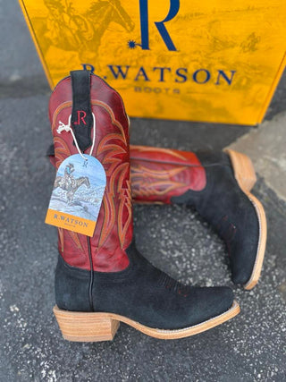 Women's R. Watson Black Boar Boot-Women's Boots-R. Watson-Lucky J Boots & More, Women's, Men's, & Kids Western Store Located in Carthage, MO