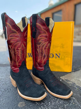 Women's R. Watson Black Boar Boot-Women's Boots-R. Watson-Lucky J Boots & More, Women's, Men's, & Kids Western Store Located in Carthage, MO
