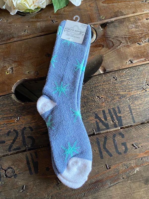 Weekend Collection WSCALCRW Textured Crew Socks-Socks-World's Softest Socks-Lucky J Boots & More, Women's, Men's, & Kids Western Store Located in Carthage, MO