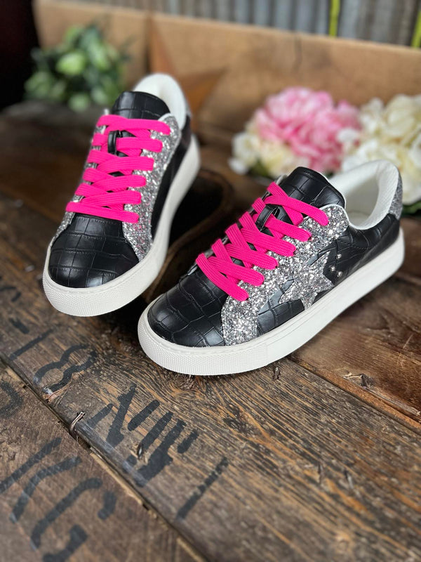 Corky's Supernova Black Croco-Women's Casual Shoes-Corkys Footwear-Lucky J Boots & More, Women's, Men's, & Kids Western Store Located in Carthage, MO
